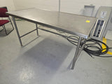 Stainless steel lab table:  72"W x 36"D without undershelf QLSS3672 (pre-owned)