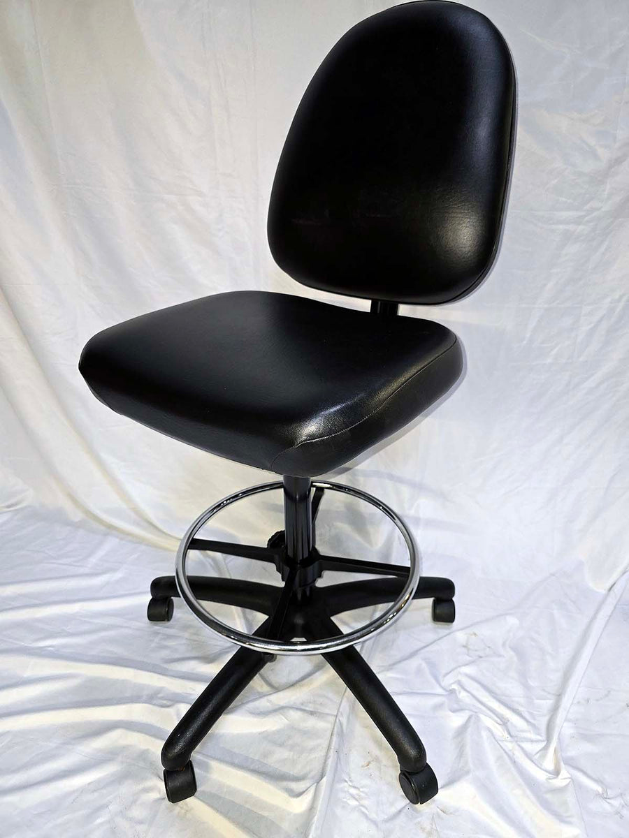 Bevco Bench Height Rolling Lab Chair | Vinyl Seat | 30-Day Warranty ...