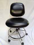 Biofit Elite Series bench height vinyl rolling lab chair | Model EES-M-RC-T-XF-XA-C-P28540