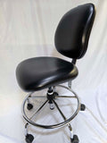 Biofit Elite Series bench height vinyl rolling lab chair | Model EES-M-RC-T-XF-XA-C-P28540
