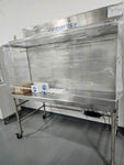 6 foot laminar flow hood with HEPA filters and rolling stand | Germfree BZ-6SSRX (Pre-owned)