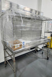 6 foot laminar flow hood with HEPA filters and rolling stand | Germfree BZ-6SSRX (Pre-owned)