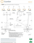 Guardian G1849 eyewash station, deck mounted, autoflow, swing down, right hand mount (NEW)