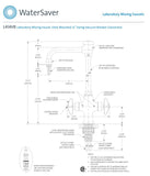 Laboratory water faucet with vacuum break | Watersaver Model L414-VB (NEW)