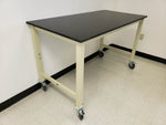 Lab table 6 foot heavy duty with phenolic resin countertop (30"D x 72"L x 36"H)--adjustable height