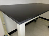 Lab table 8 foot heavy duty with phenolic resin countertop (36"D x 96"L x 30"-36"H)--adjustable height