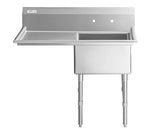 49 inch stainless steel laboratory sink with drainboard