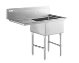 49 inch stainless steel laboratory sink with drainboard