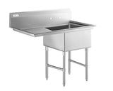 49 inch Stainless Steel sink with drainboard and free overhead faucet (NEW)