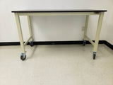 6 foot medium duty lab table with phenolic resin countertop and steel frame