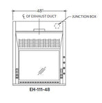 AMS EH-111-72 Eliminator 100 Series 6 foot Laboratory Benchtop ChemicalFume Hood Package