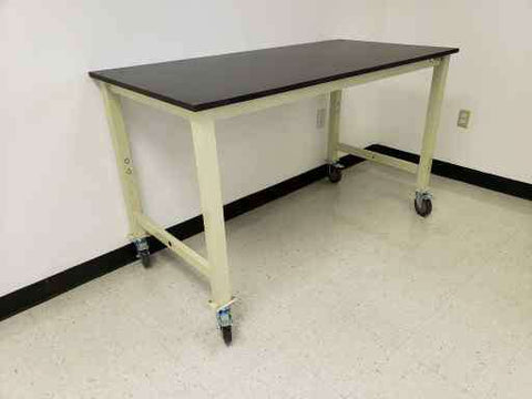 4 foot lab table with casters (NEW) | LTH3048-PR-C (48"L x 30"D x 36"H) - LEI Sales