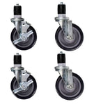 Heavy duty casters 5" swivel stem (for SS tables)  Set of 4 - LEI Sales