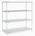 Chrome wire shelving 72"W x 18"D - 4 shelves (NEW) - LEI Sales