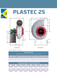 Plastec 25 P25-6 Direct Drive Forward Curve Polypropylene Blower with weather cover