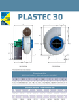 Plastec 30 P30-4 Direct Drive Forward Curve Polypropylene Blower with weather cover, stand and 2HP Controller