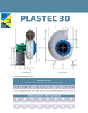 Plastec 30 P30-4 Direct Drive Forward Curve Polypropylene Blower with weather cover, stand and 2HP Controller