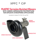 Plastec 30 P30-4 Direct Drive Forward Curve Polypropylene Blower with weather cover, stand and 2HP Controller