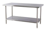 Stainless steel lab table:  72" x 30" 16 Ga. with undershelf (NEW)