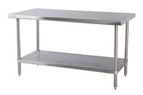 Stainless steel lab table:  96" x 30" 16 Ga. with undershelf (NEW)