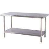 Stainless steel lab table:  72" x 30" 16 Ga. with undershelf (NEW)