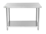 Stainless steel lab table:  48" x 30" 14 Ga. with undershelf (NEW) - LEI Sales