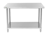 Stainless steel lab table:  48" x 30" 14 Ga. with undershelf (NEW) - LEI Sales