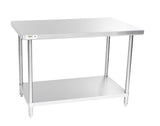 Stainless steel lab table:  48" x 30" 14 Ga. with undershelf (NEW) - LEI Sales