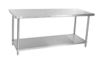 Stainless steel lab table:  72" x 30" 14 Ga. with undershelf (NEW) - LEI Sales