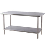 Stainless Steel Lab Table, 48" x 30", 16 Gauge with Undershelf (NEW)